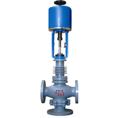 ZAZX（Q）E型電動（波紋管）氟合、高溫填料密封式三通分（合）流調(diào)節(jié)閥